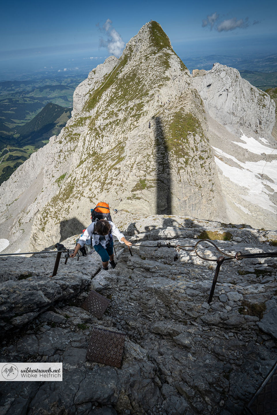 The via ferrata is not for people with a fear of heights