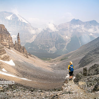 The trail to Sentinel Pass Hike Banff National Park Canada Lake Moraine Louise