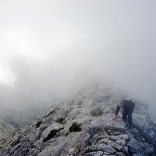 Penyal des Migdia in Mallorca Klettern zum Gipfel