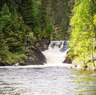 Waterfall in Oulanka National Park Finland