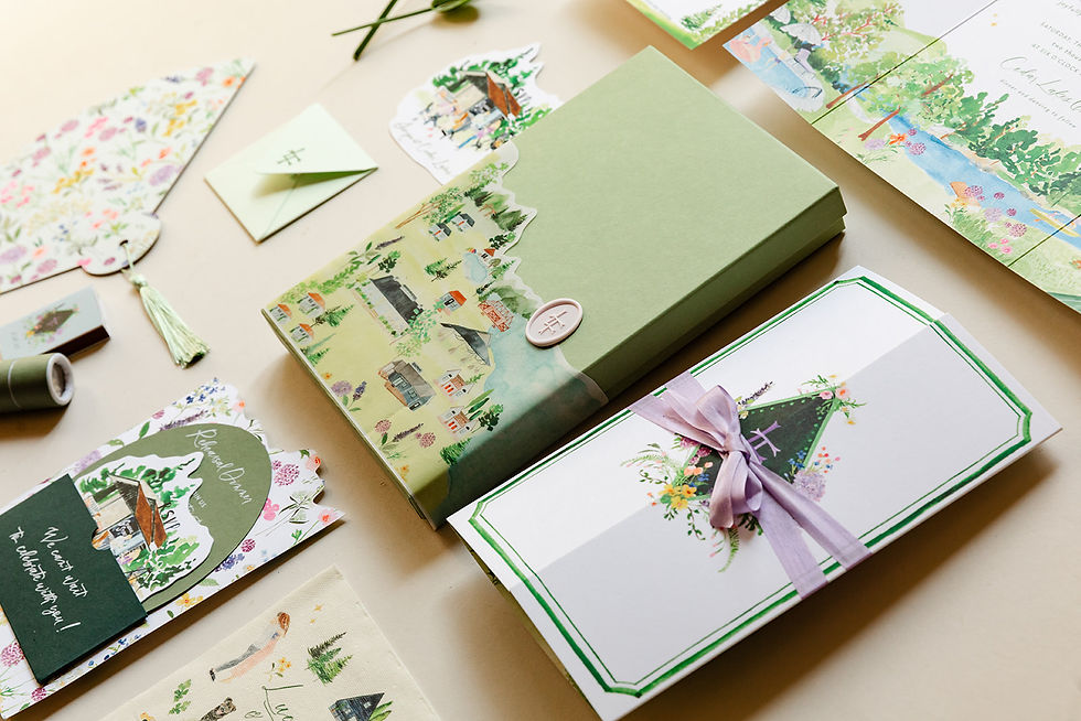 Boxed Invitation - Cedar Lakes Estate