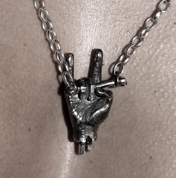 Dead Metal Hand Pendant