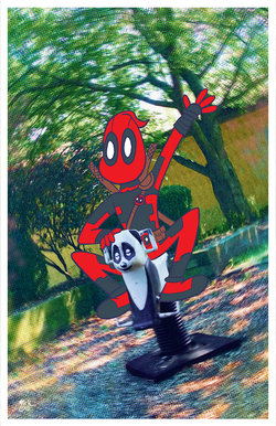 Deadpool On A Panda