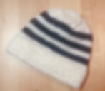 Mariniere beanie MERINGUE and slate - baby size