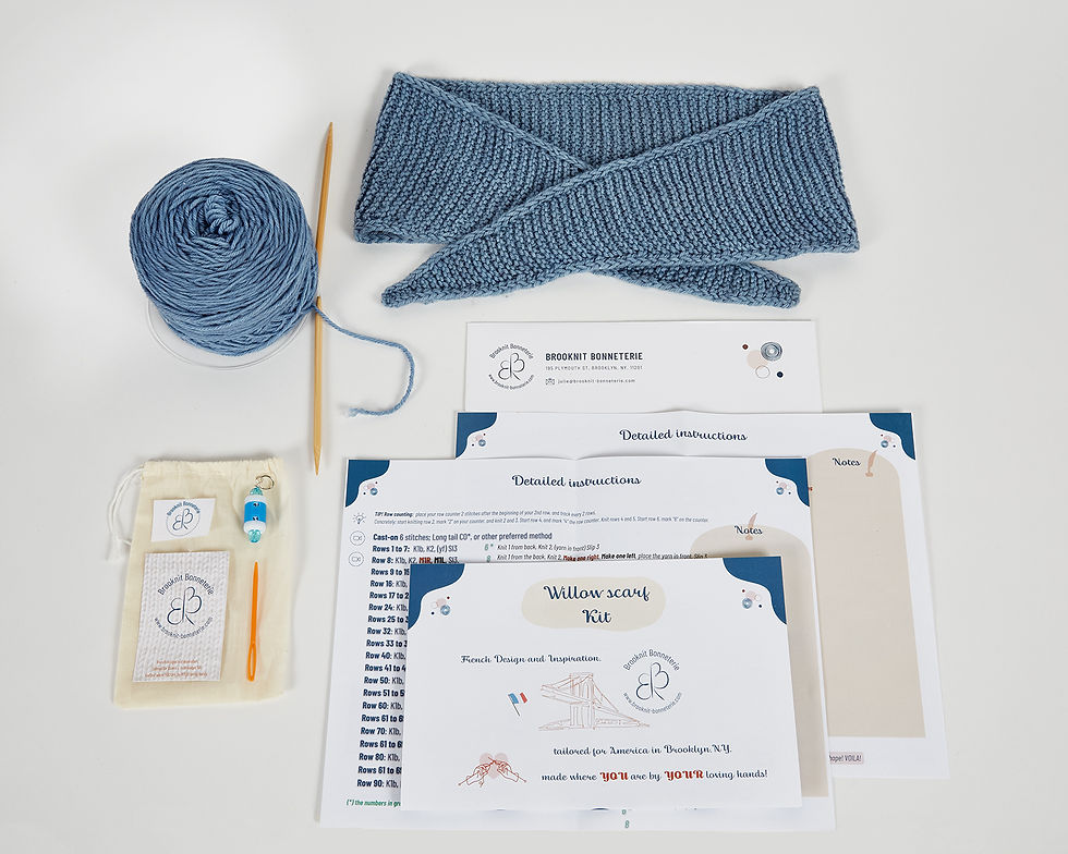 Thumbnail: BKB Willow Scarf _ kit & scarf display