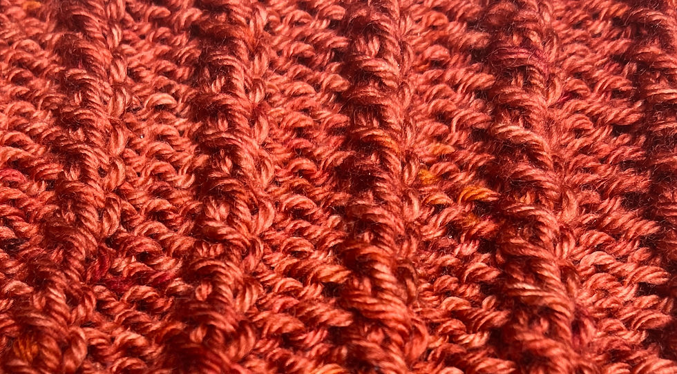 Thumbnail: Mocky cowl - zoom on the mock cable stitch
