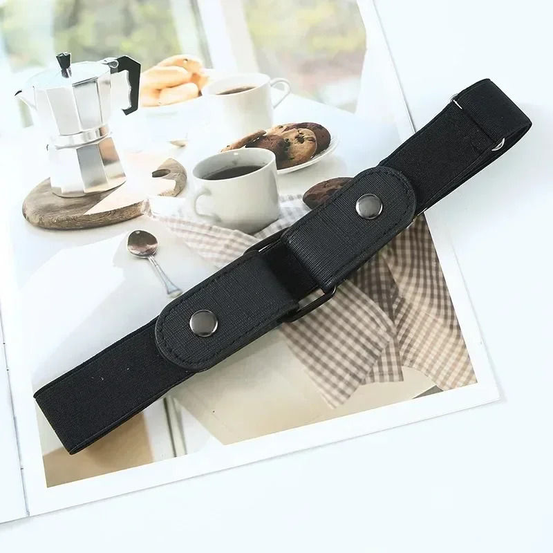 Miniatura: Canvas Adjustable Elastic Waist Band Invisible Belt Buckle-Free Belts for Women