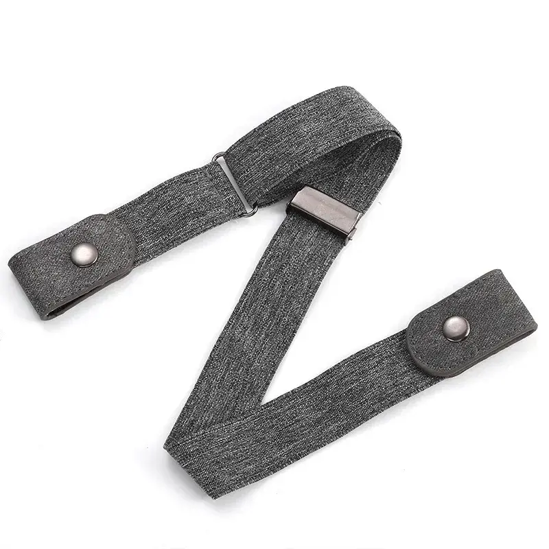 Miniatura: Canvas Adjustable Elastic Waist Band Invisible Belt Buckle-Free Belts for Women