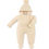 Thumbnail: Beige Hooded Knitted Pramsuit