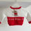 Thumbnail: Red  & White Handmade Crochet Jumper Peter Rabbit Style