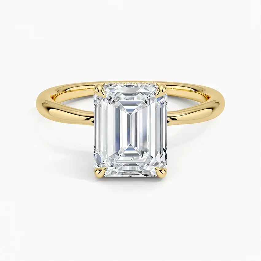 Freesia Hidden Halo Diamond Ring