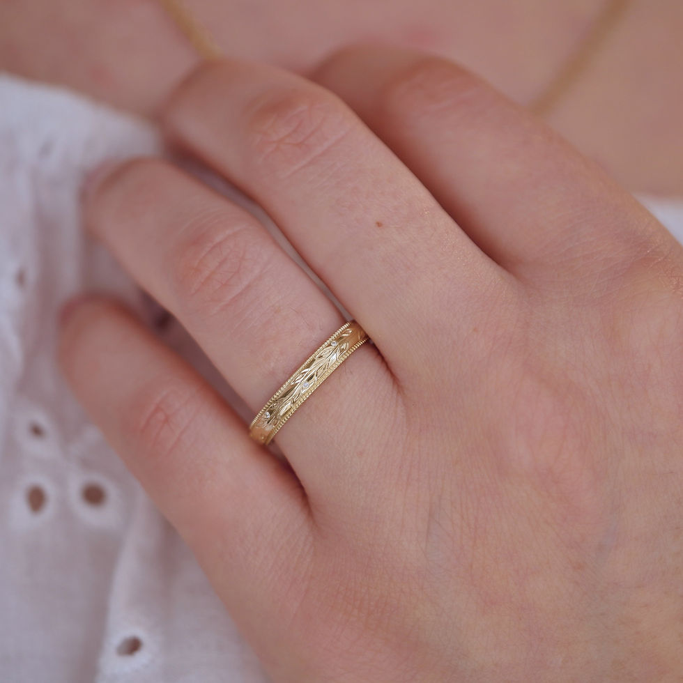 Thumbnail: Women's Olive Branch Wedding Ring