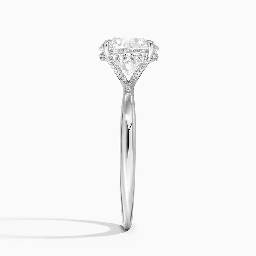Freesia Hidden Halo Diamond Ring
