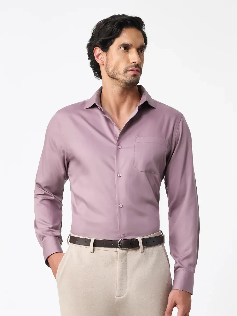 The Bamboo Dress Shirt Deep Lavender - 1.webp