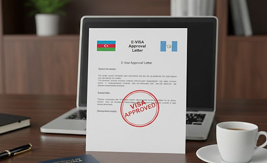 Azerbaijan flag and GUATEMALA flag side by side representing the e-visa agreement between the two nations.