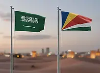 Saudi Arabia flag and Seychelles flag side by side for Saudi Arabia E-Visa application.