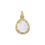 Thumbnail: 14 Karat Gold Plated Rainbow Moonstone and Gray Diamond Pendant