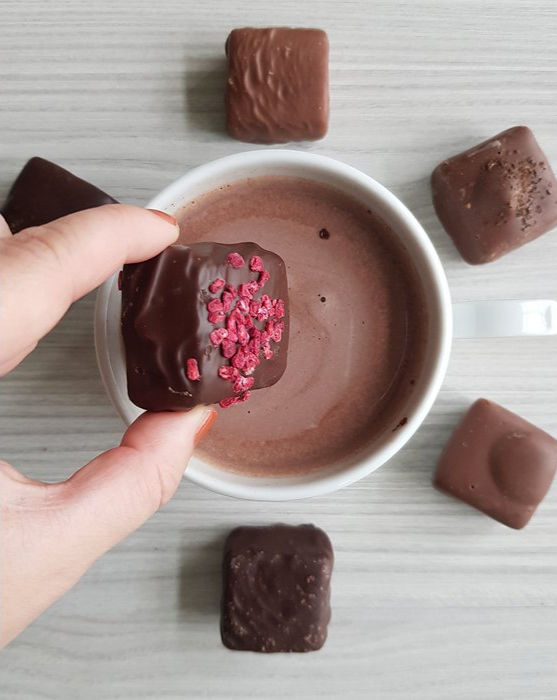 Thumbnail: chocolade Marshmallow dopen in je chocolademelk mallowshop.nl