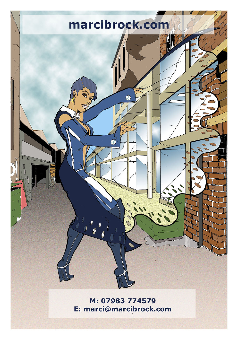 Founder Marcia Brock's caricature