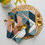 Thumbnail: Navy-Pink-Gold Geometric: Cloth napkin set