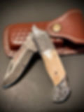 handmade Damascus pocket knife