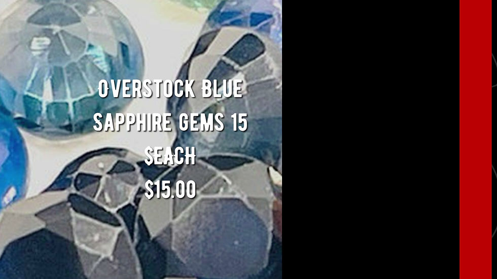 Thumbnail: Overstock Blue Sapphire gems 15 $EACH