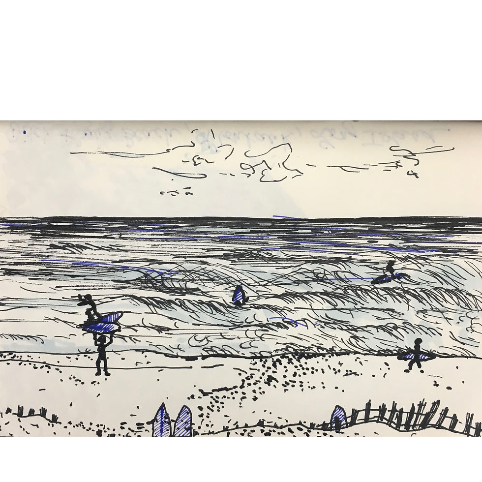 Surfeurs à Montauk, Long Island