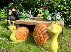 Giant Friendly Snail Statues