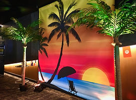 Tropical Beach Sunset Photo Wall