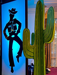 Cowboy Dancer Silhouette Light up panel