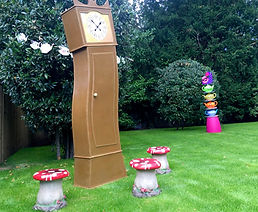Alice in Wonderland Crooked Clock and Mu