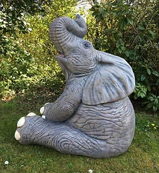 Playful Elephant Life Sized Model