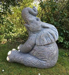 Playful Elephant Life Sized Model