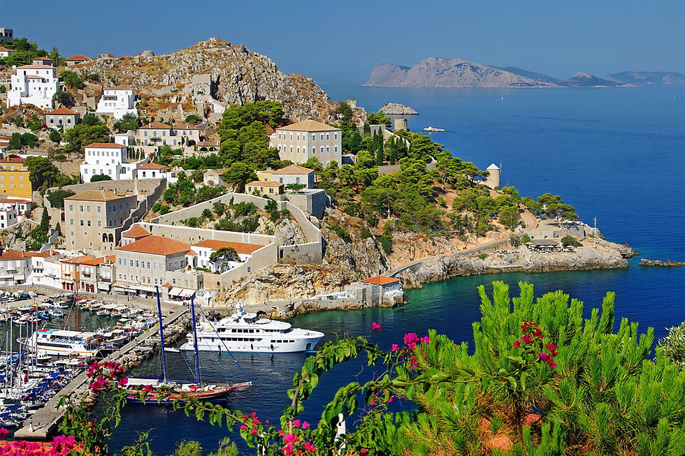 Hydra harbour with a beautiful view