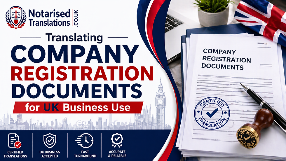 Translating Company Registration Documents for UK Business Use