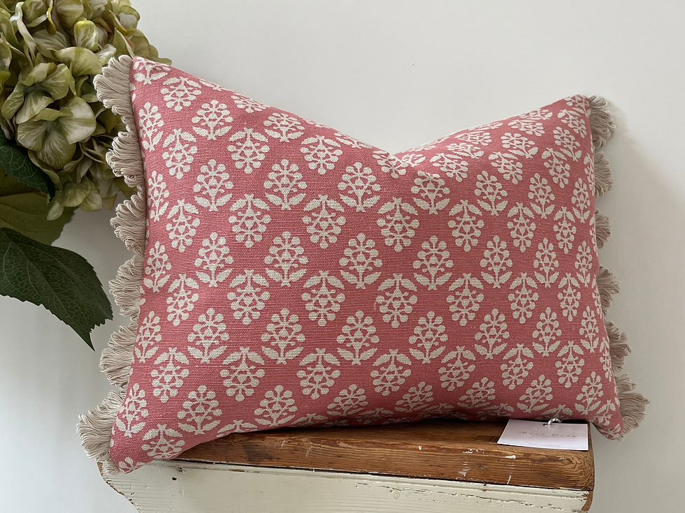Susie Watson Designs Rose Sprig Cotton Cushion Cover