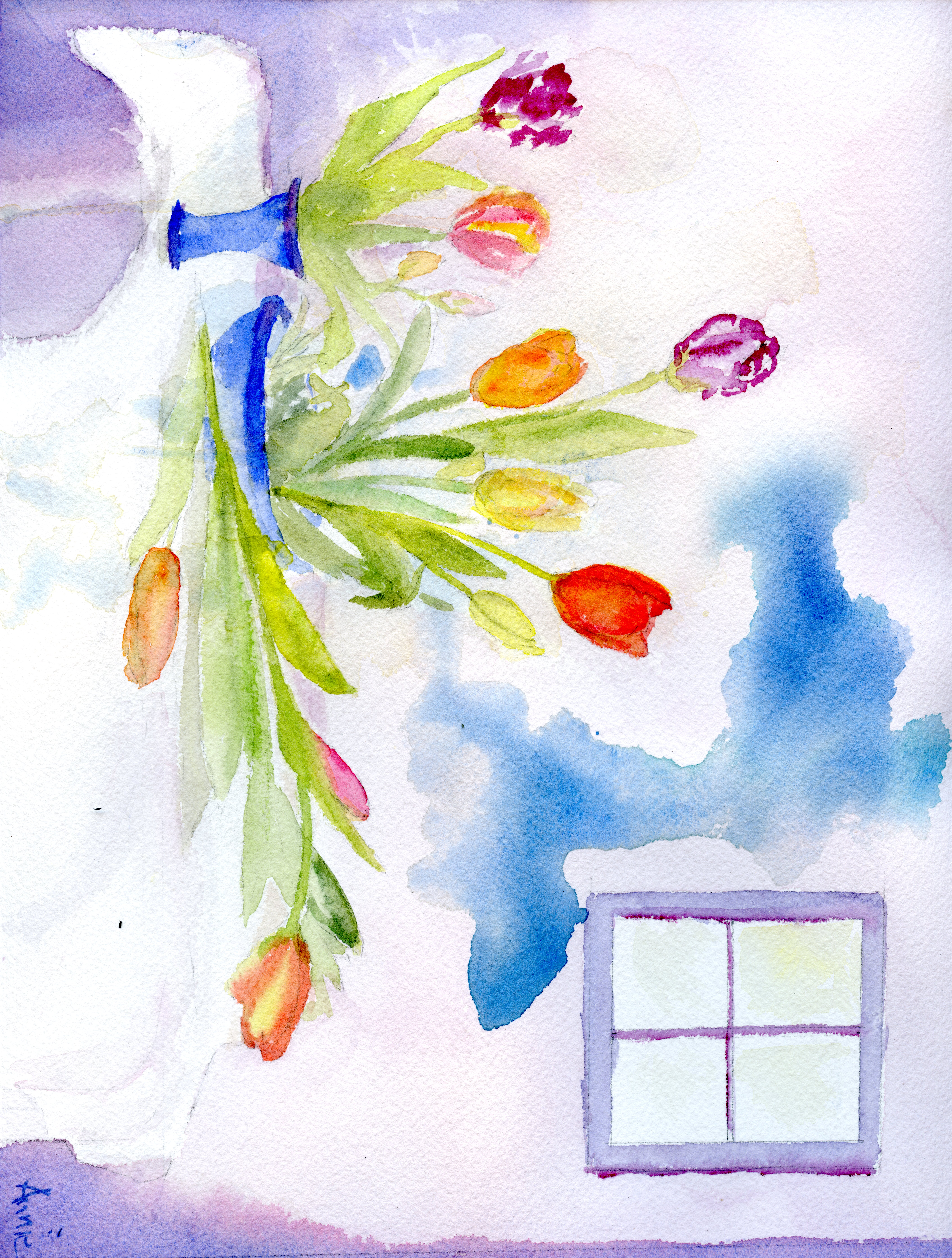 Tulips in Blue