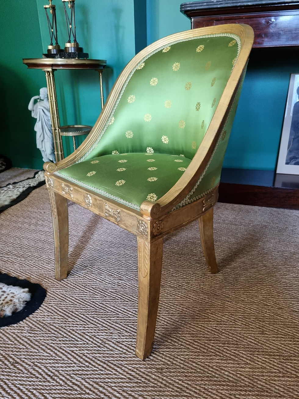 Miniature : JACOB DESMALTER, superbe chaise estampillée d'époque Empire.