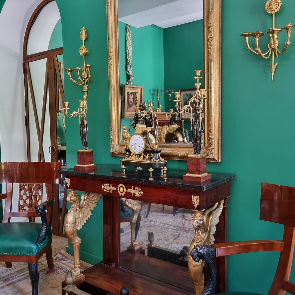Miniature : François Rémond, paire de grands candélabres  fin XVIIIe siècle, ép.Directoire