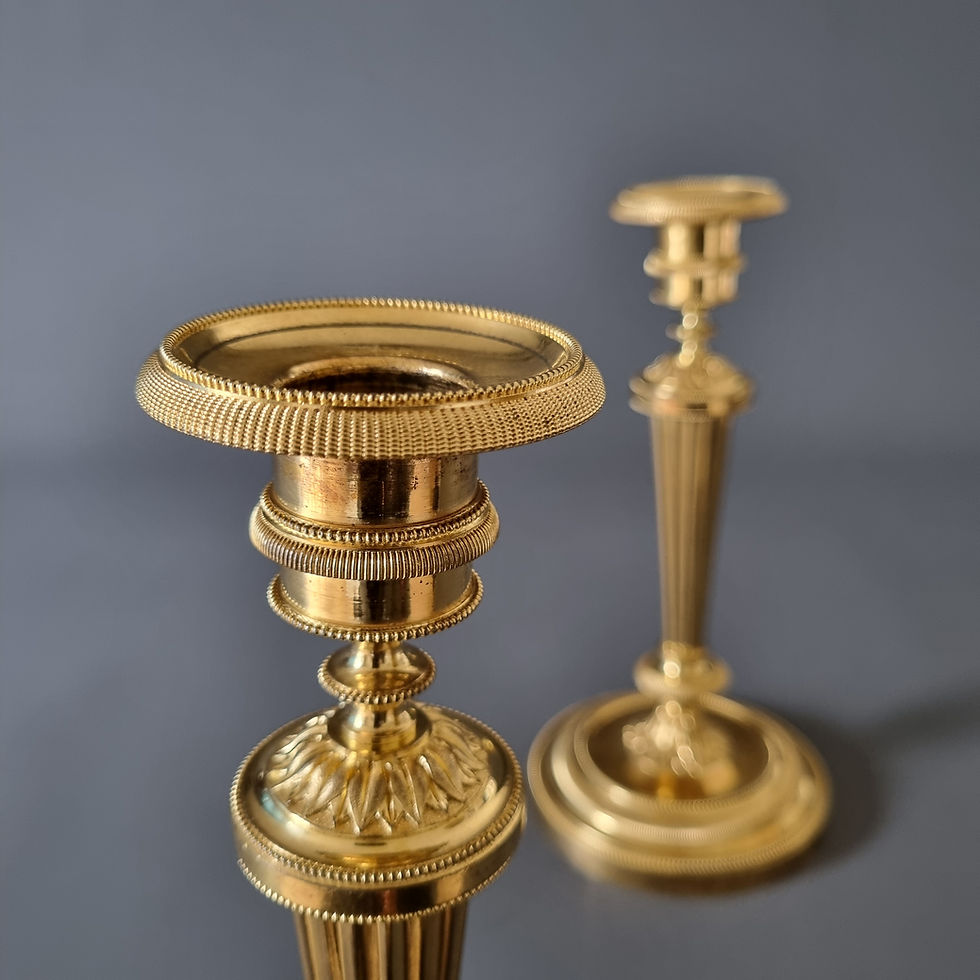 Thumbnail: Claude Galle, Rare pair of candlesticks from the Louis XVI-Directoire period.