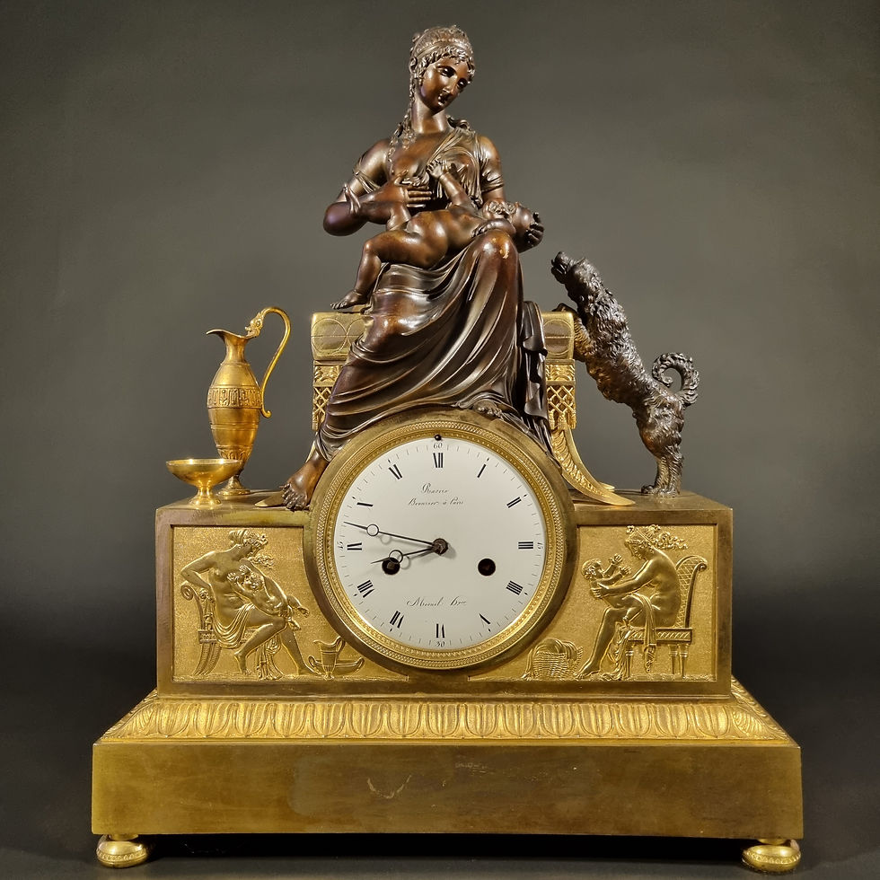Thumbnail: Andre-Antoine RAVRIO: Superb clock signed, Empire period.