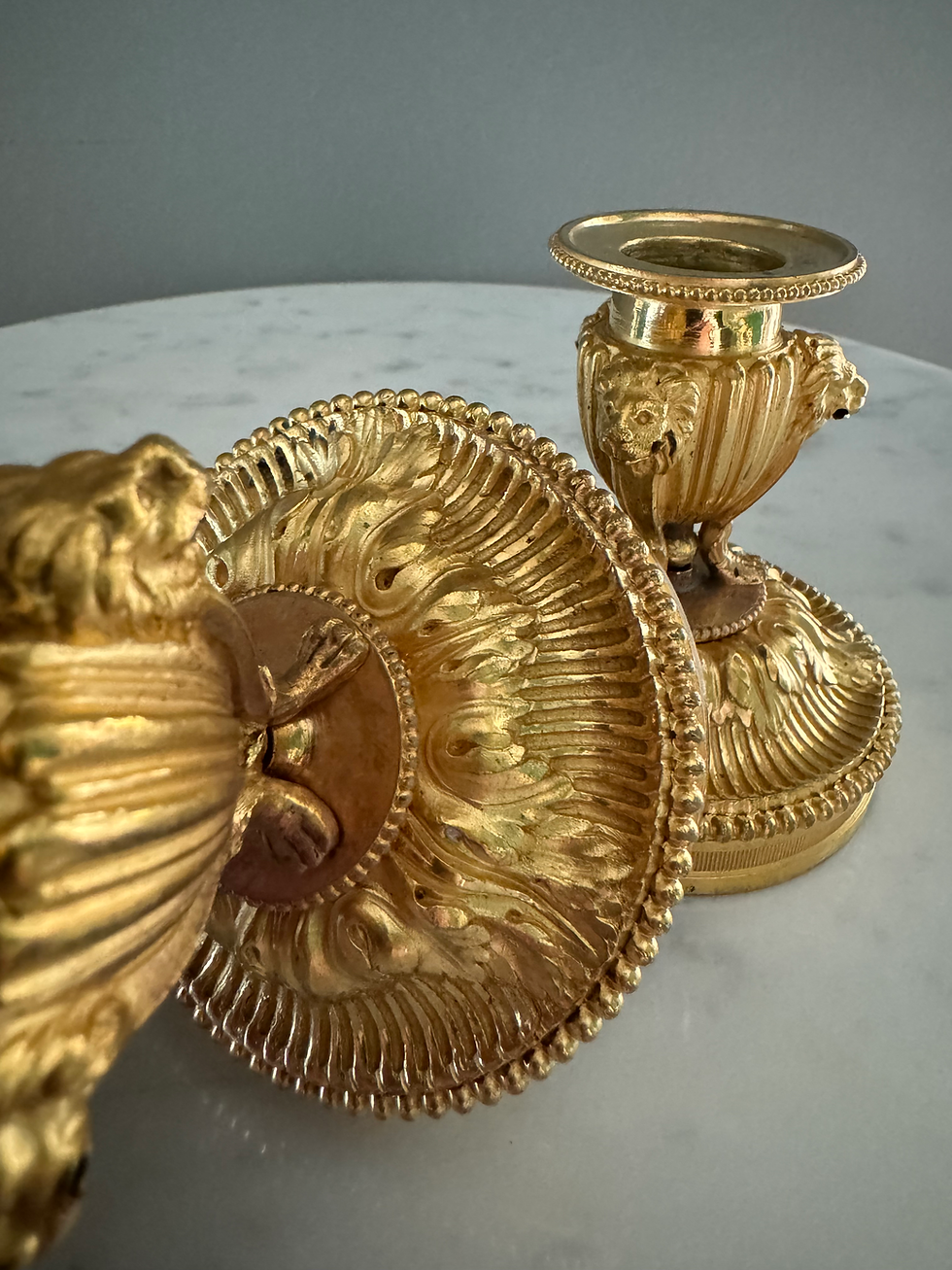Miniature : Superbe Paire de flambeaux de table, début XIXème.