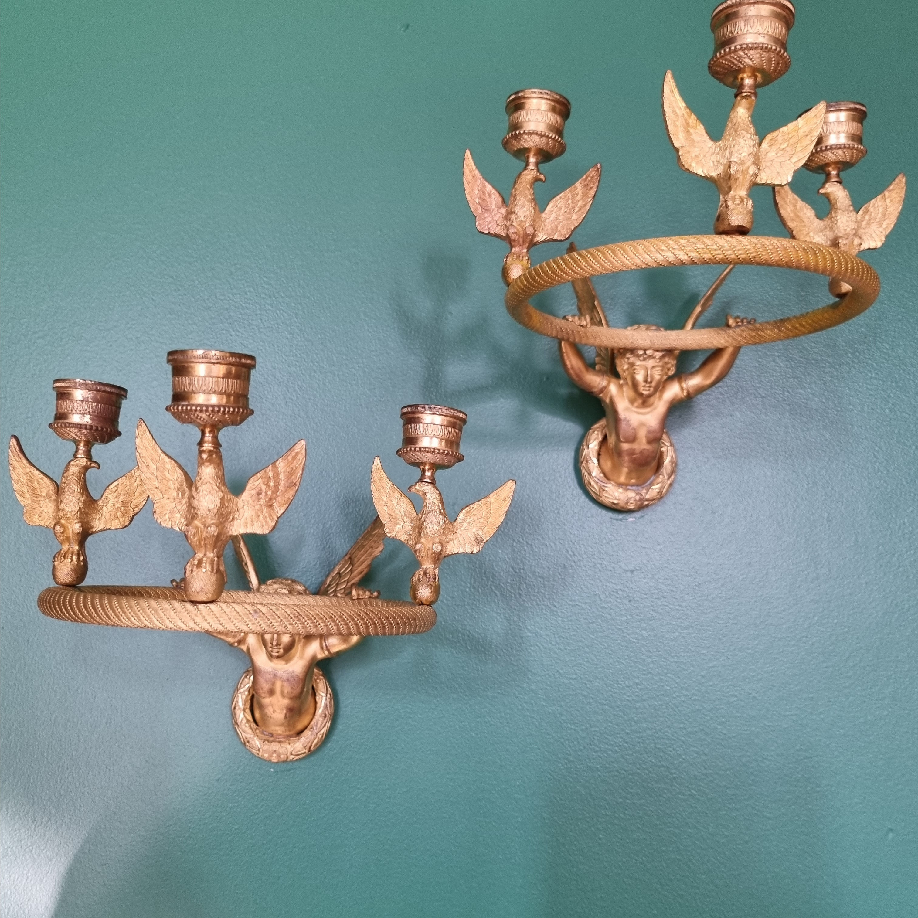 Époque Empire-Consulat, Rare Paire d'Appliques Attribuée Pierre-Philippe Thomire