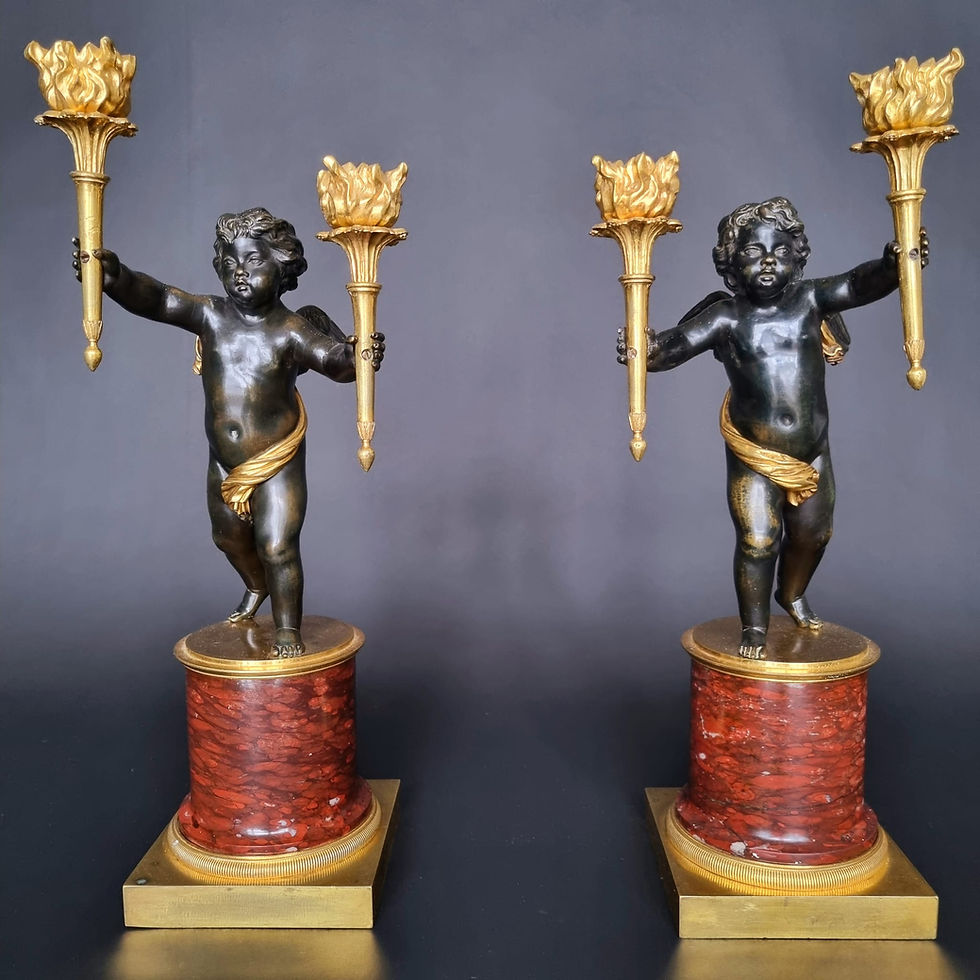 Miniature : Paire de candélabres d’époque Empire, Attribué à André-Antoine Ravrio.