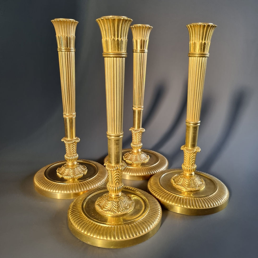 Thumbnail: Claude GALLE, Rare quartet of large candlesticks from the Empire period.