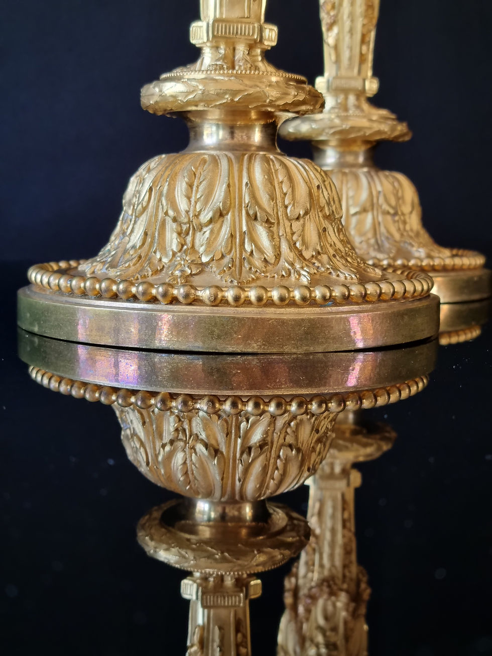 Miniature : François Rémond : Importante Paire de flambeaux d'époque Louis XVI - Directoire.