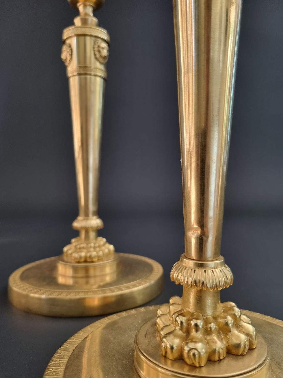 Miniature : Grande paire de flambeaux d'époque Empire.