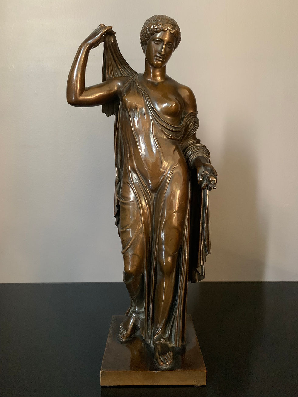 Miniature : Aphrodite, Vénus génitrix, superbe bronze, fonte Barbedienne, XIXe siècle.