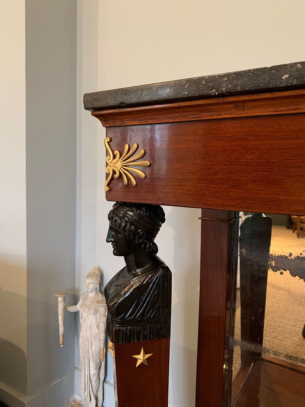 Miniature : B. Molitor: Grande Console En Acajou époque Consulat