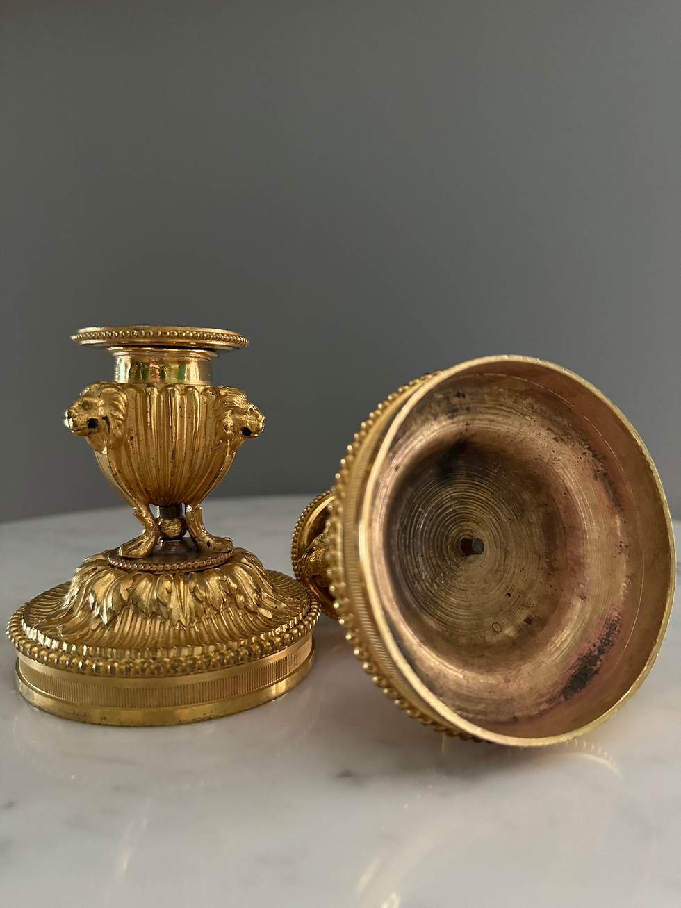Miniature : Superbe Paire de flambeaux de table, début XIXème.